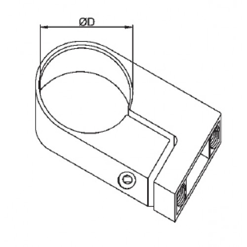 Side Fixing Clamp Ring to suit 48.3mm o/d-Grade 316 Satin Polished